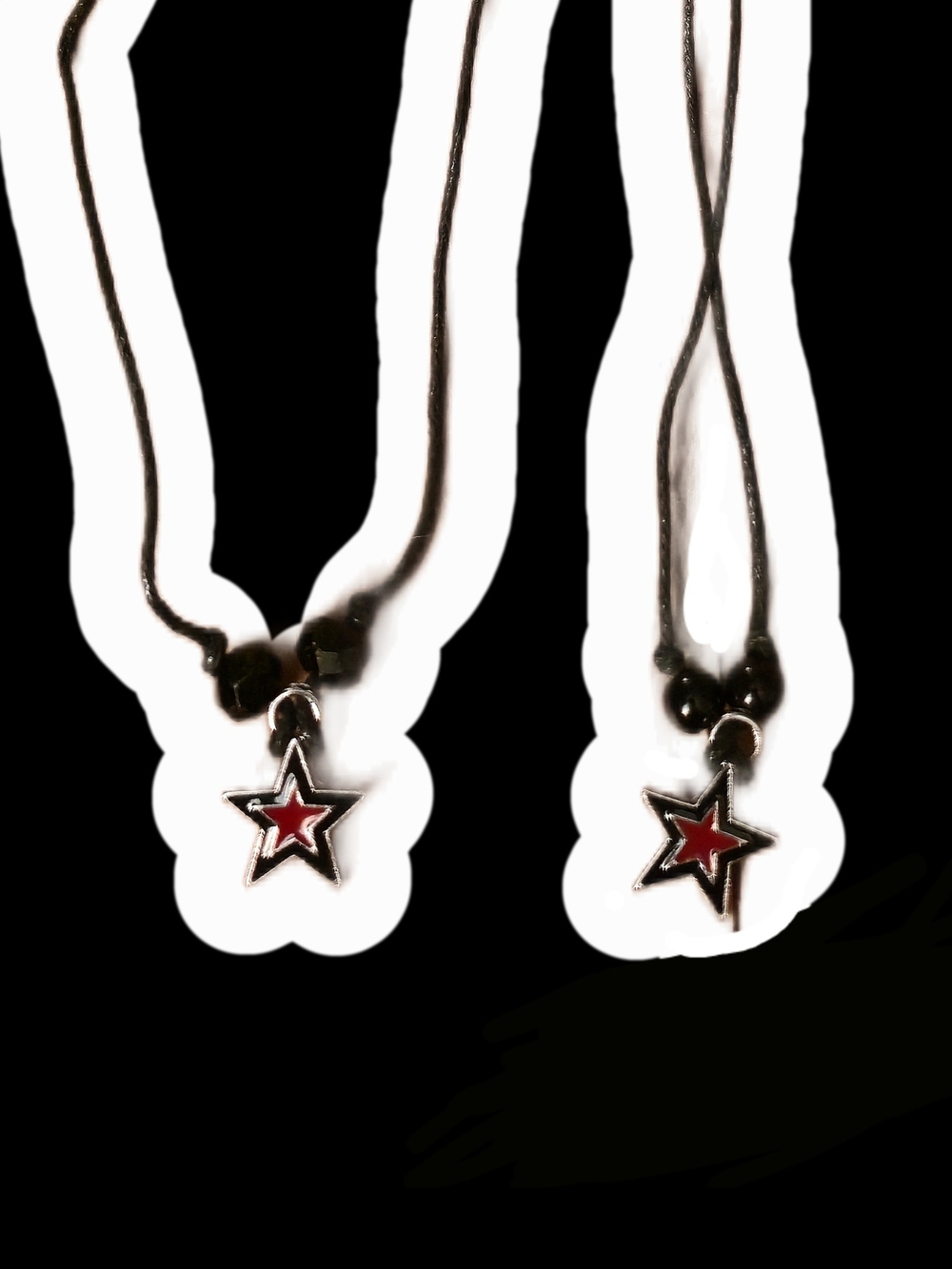 Red Star Pendant Matching Punk Necklaces